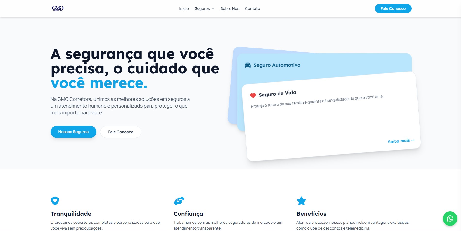 Site da GMG Corretora